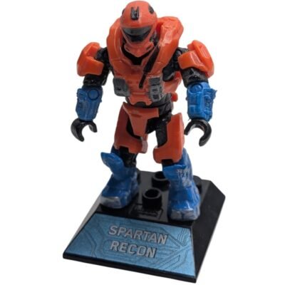 Original Mega Construx Halo Spartan Recon Mini Figure w Display Stand - No Gun