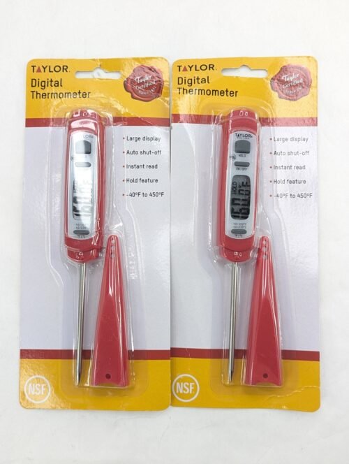 Pack of 2x Taylor Instant Digital Thermometer Large Screen