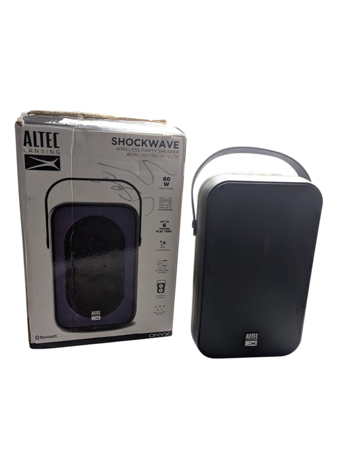 Altec Lansing Shockwave IMT7000 60W Bluetooth Party Speaker LED Lights Black Pre