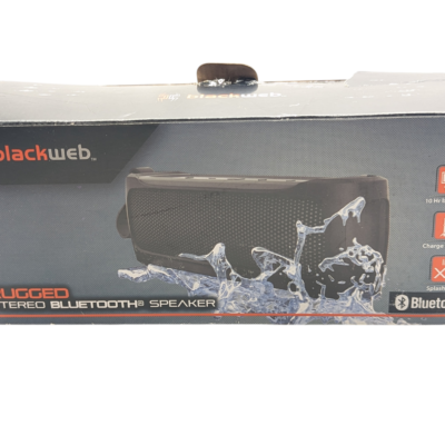 Open Box Central: Discounted Electronics 49 Blackweb BWA18AA012 Rugged Stereo Bluetooth Speaker IPX5 - BLACK