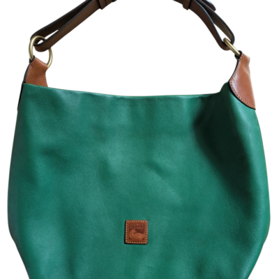 Dooney Bourke Green Smooth Leather Large Courtney Hobo Sac Shoulder Bag