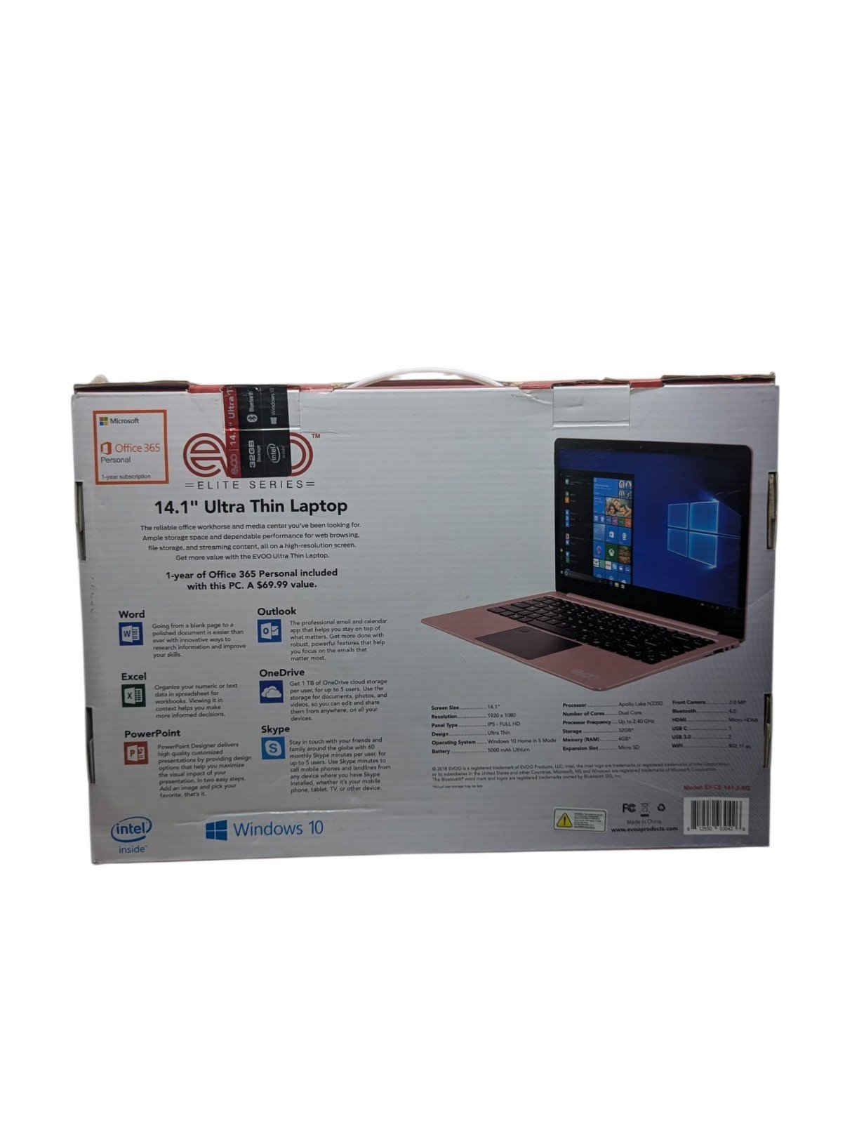 EVOO EV-CE-141-2-RG Rose Gold Ultra Thin Laptop 14.1" - Image 3
