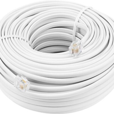 Insignia - 100' Landline Phone Cord NS-TPLC1002 - White