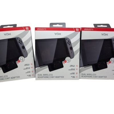 Lot of 3 YOK Dual Wireless Headphone Chat Adapter for Nintendo Switch & PC New