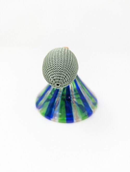 Vintage Murano Glass Bottle Perfume Atomizer Blue & Green - Image 5