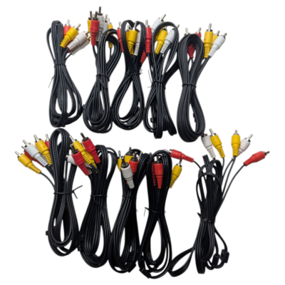 10 Pack 5ft 3-RCA Composite Audio Video Cable Male to Male Red White Yellow