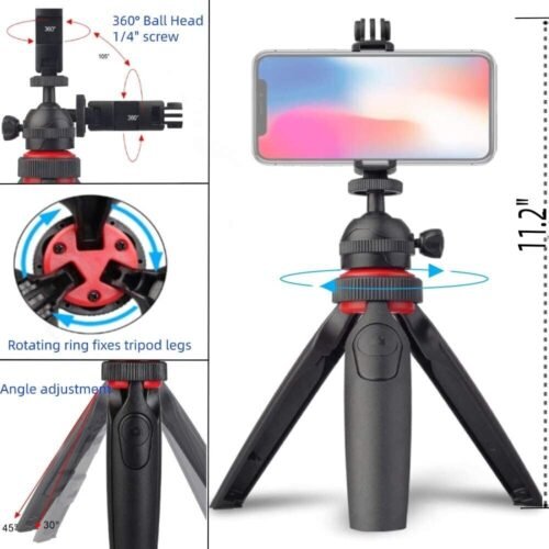 Bluetooth Mini Tripod Android iPhone GoPro Photo Stand - Wireless Remote Shutter - Image 8