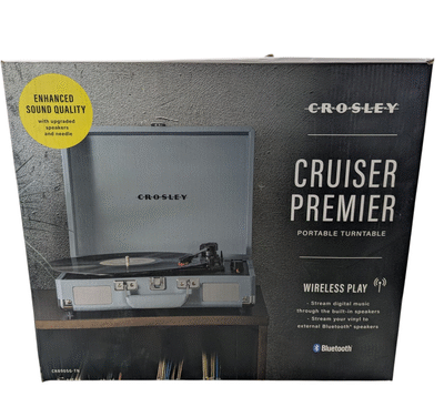 Crosley Cruiser Premier Portable Bluetooth Turntable with Built-In Speakers