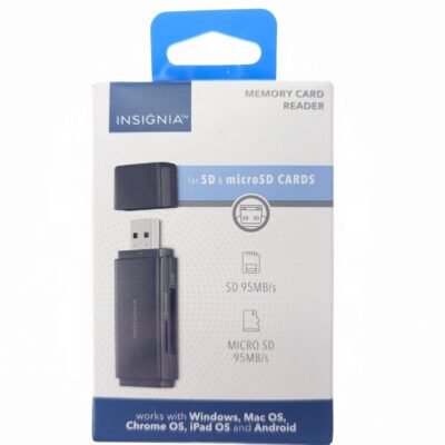 Insignia USB 3.2 SD and microSD Memory Card Reader - Black (NS-CRSA1)