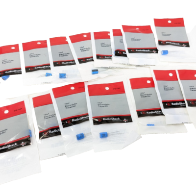PACK OF 15x RadioShack 100uF 50V 20% Radial-Lead Electrolytic Capacitor