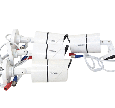 PACK OF 4x ZOSI WIRED SECURITY CAMERAS MODEL ZG2612B