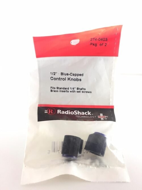 Radioshack 1/2" Blue Insert Control Knob 2740403