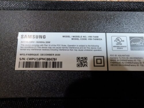 Samsung 170W Soundbar HW-T40M - Black (NO REMOTE) - Image 5