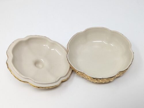 Vintage 22K Gold Weeping-Bright Candy Dish Hand Decorated (USA) - Image 6