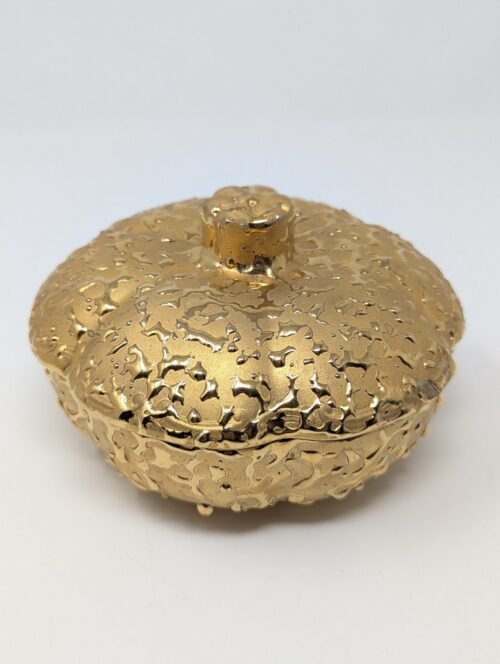 Vintage 22K Gold Weeping-Bright Candy Dish Hand Decorated (USA) - Image 7