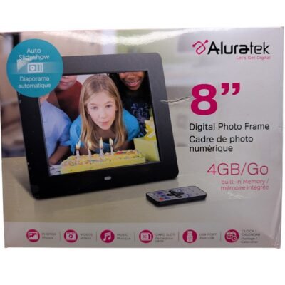 Aluratek ADMPF108F 8-inch Digital Picture Photo Frame 4Gb with Remote