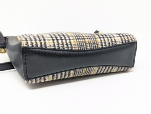 Calvin Klein Camille Daytona Crossbody Bag - Plaid and Leather with Gold Lock - Image 12