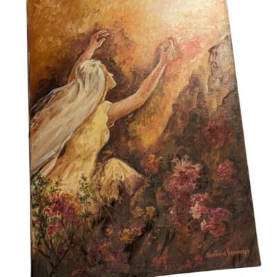 Czeslawa Gewinner Original Oil Painting on Canvas - Dziewczęce marzenia Unframed