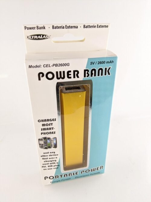 Dantona Portable Gold Power Bank External Battery 2600 mAh - CEL-PB2600G