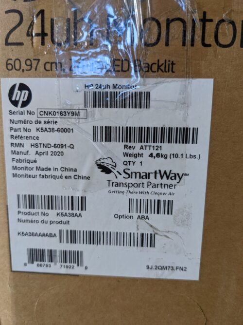 HP 24UH 24" LED monitor - 1920x1080 Full HD 250cd/m2 16:9 - LINE ON SCREEN - Image 5