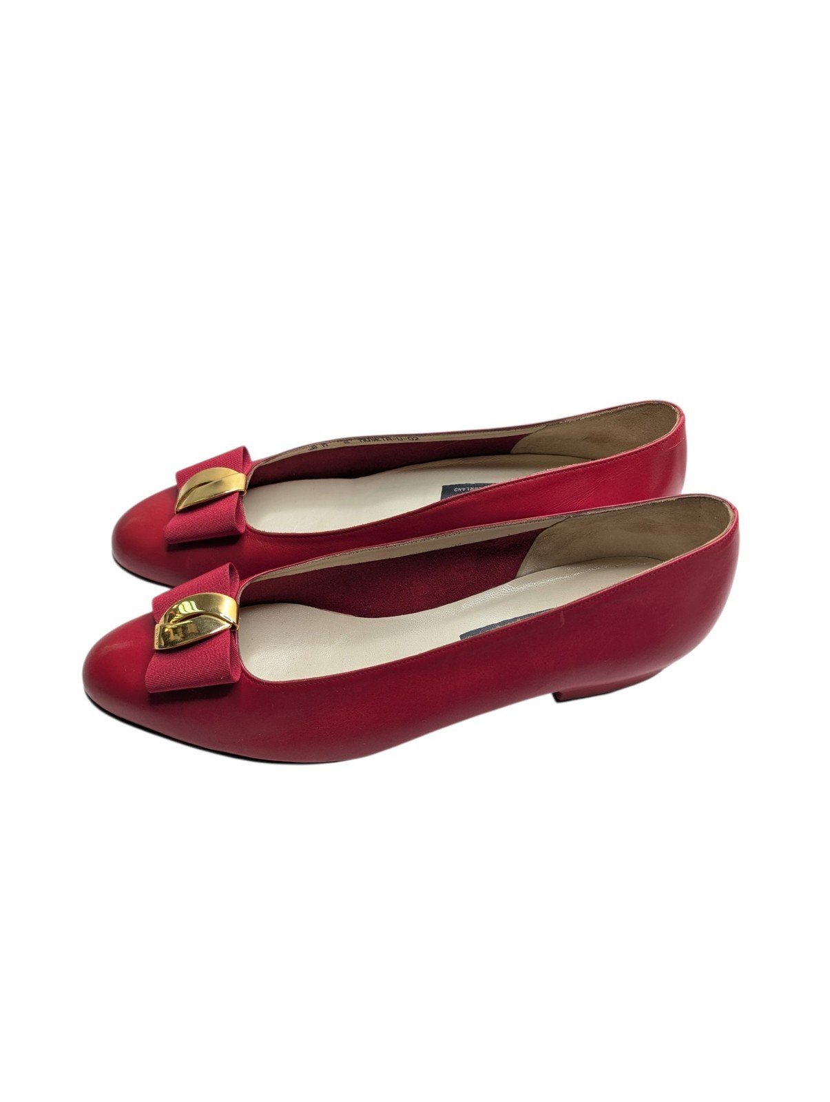 Bally Museta Red Leather Bow Flats Shoes Womens US 8 M Switzerland - Image 5