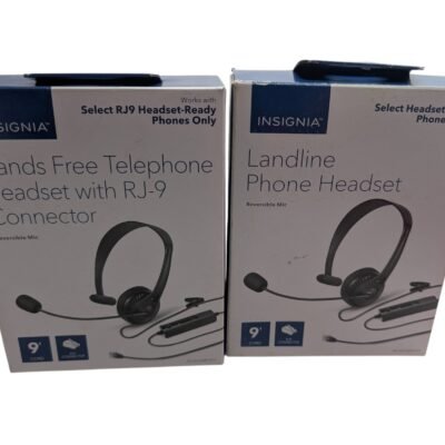 Insignia Hands Free Telephone Headset RJ-9 - Pack of 2 - Open Box