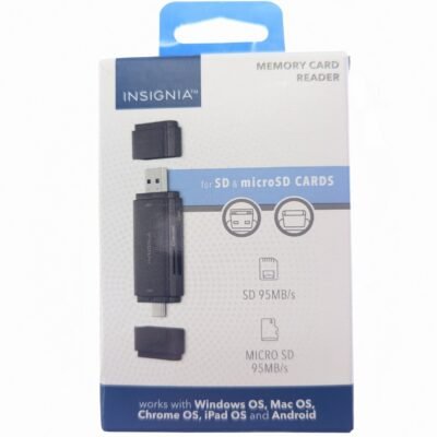 Insignia USB-C usb to SD microSD Memory Card Reader NS-CRSAC1