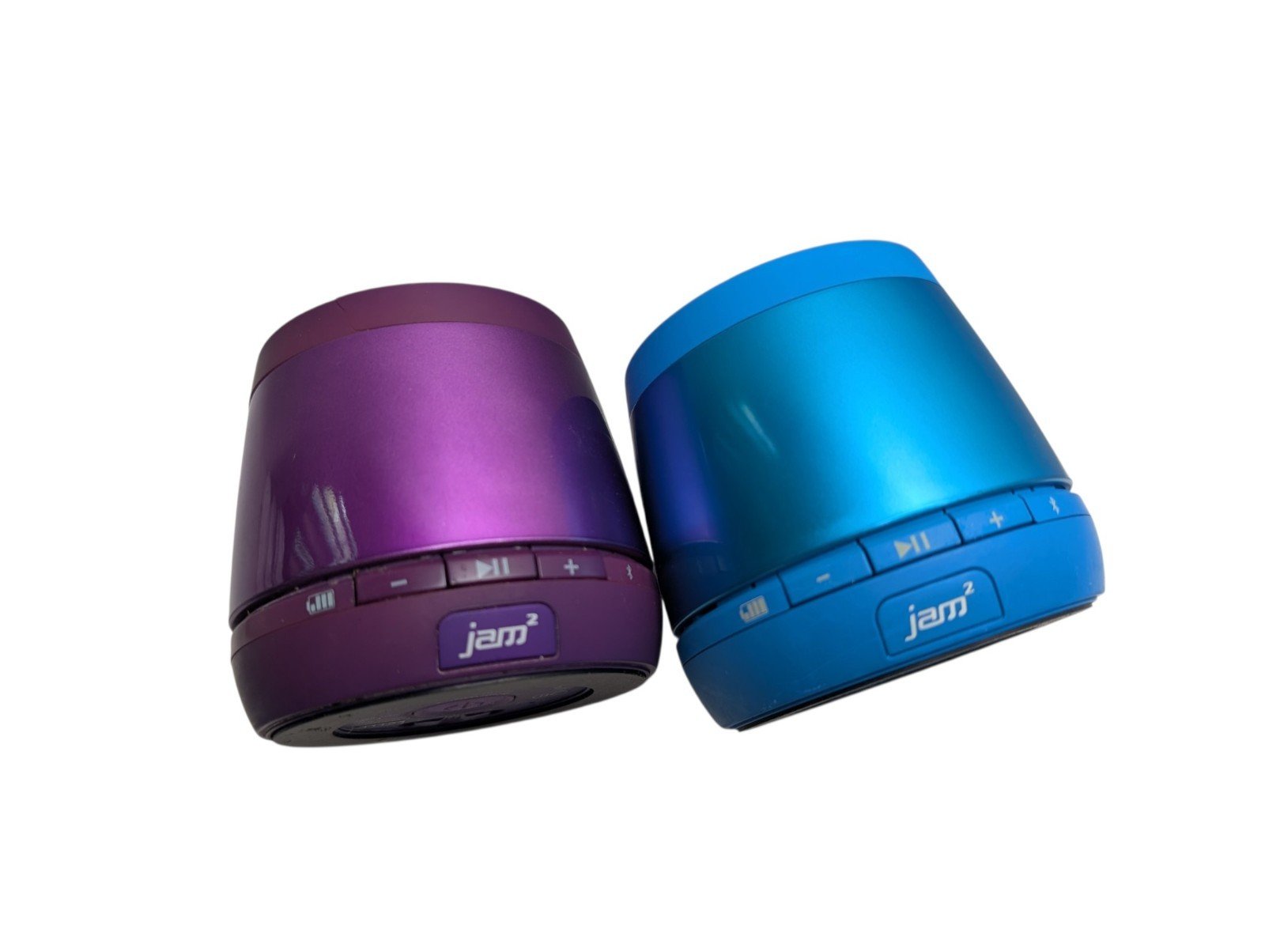 JAM Plus Jam2 HX-P240 Bluetooth Speakers Pair Blue Purple w/ 2 USB Cables - Image 3