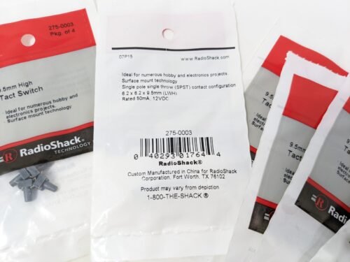 PACK OF 8x RadioShack 12VDC SPST SMT Tactile Tact Switch, 50mA (4-pack) - Image 3