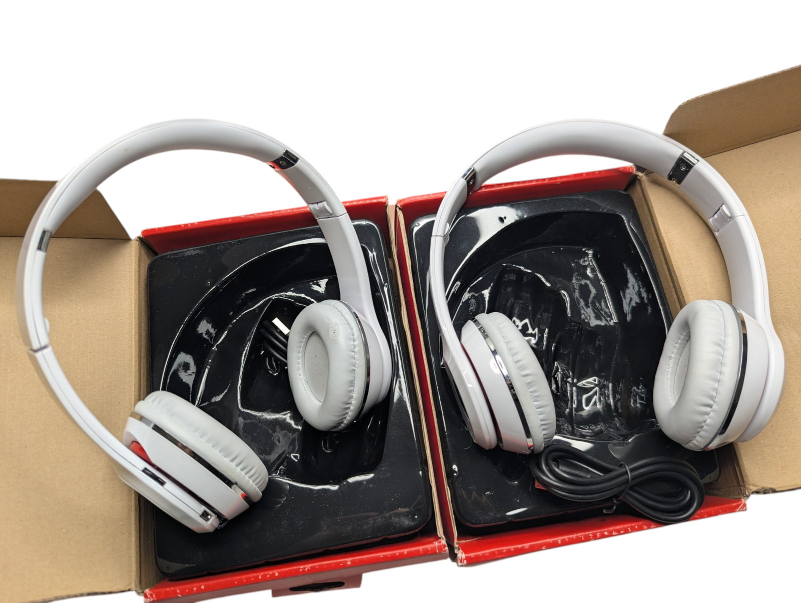 2x PACK Wireless Bluetooth Headphones S460 On-Ear Foldable Stereo Headset White