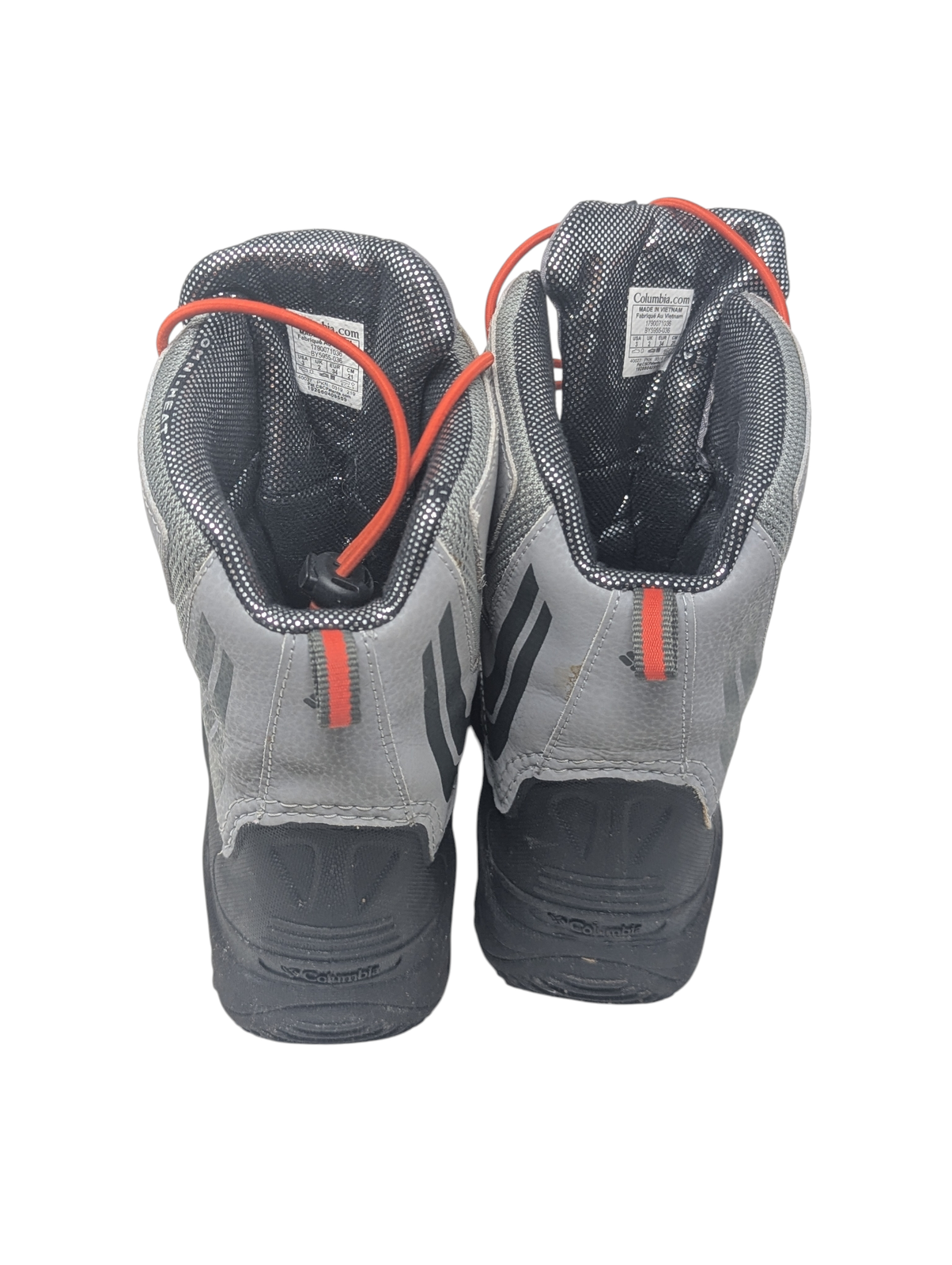Columbia Bugaboot Plus IV Omni-Heat 400g Youth Snow Boots Gray Orange Youth Sz 3 6 Columbia Bugaboot Plus IV Omni-Heat 400g Youth Snow Boots Gray Orange Youth Sz 3 - Image 6