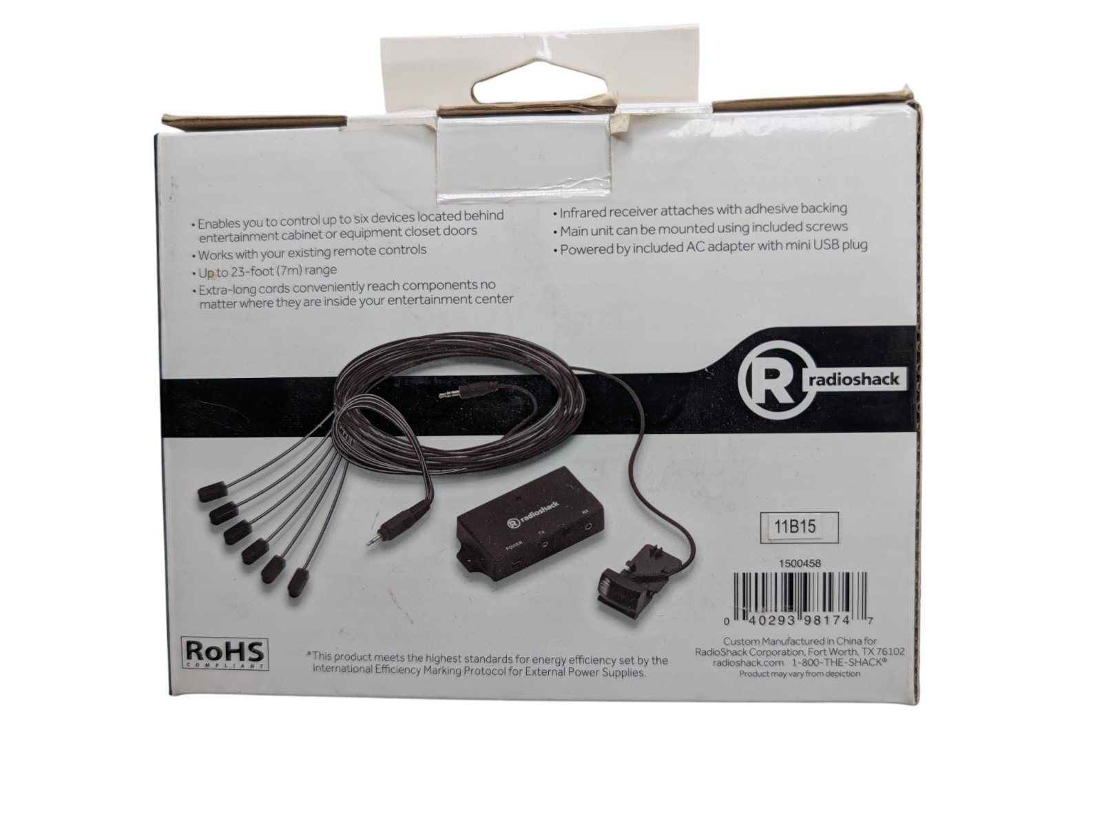 RadioShack 1500458 Wired IR Repeater UPC 040293981747 - Image 2