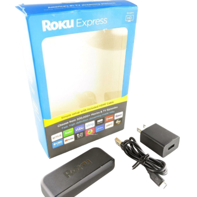 Roku Express 3900RW 6Gen HD High Definition Media Streamer NO REMOTE