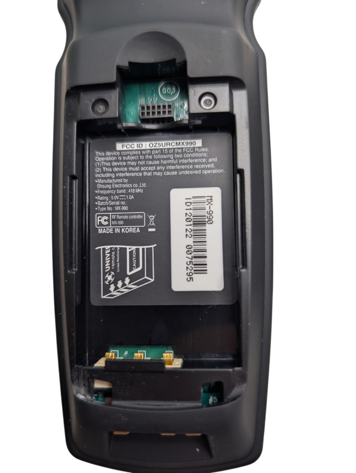 URC Complete Control MX-990 IR/RF Color LCD Remote w/ Rechargeable Battery - Image 2