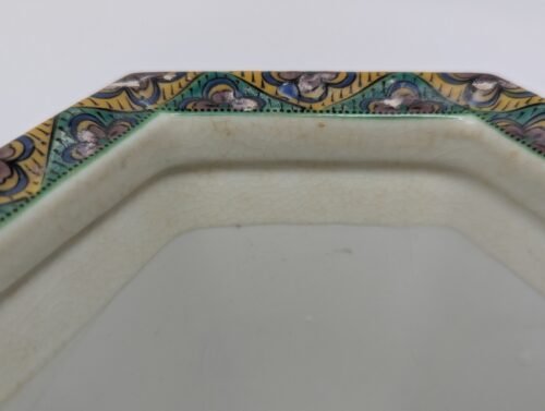 Antique Japanese Kutani Bonsai Planter Hand-Painted Hexagonal Jardiniere - Image 7