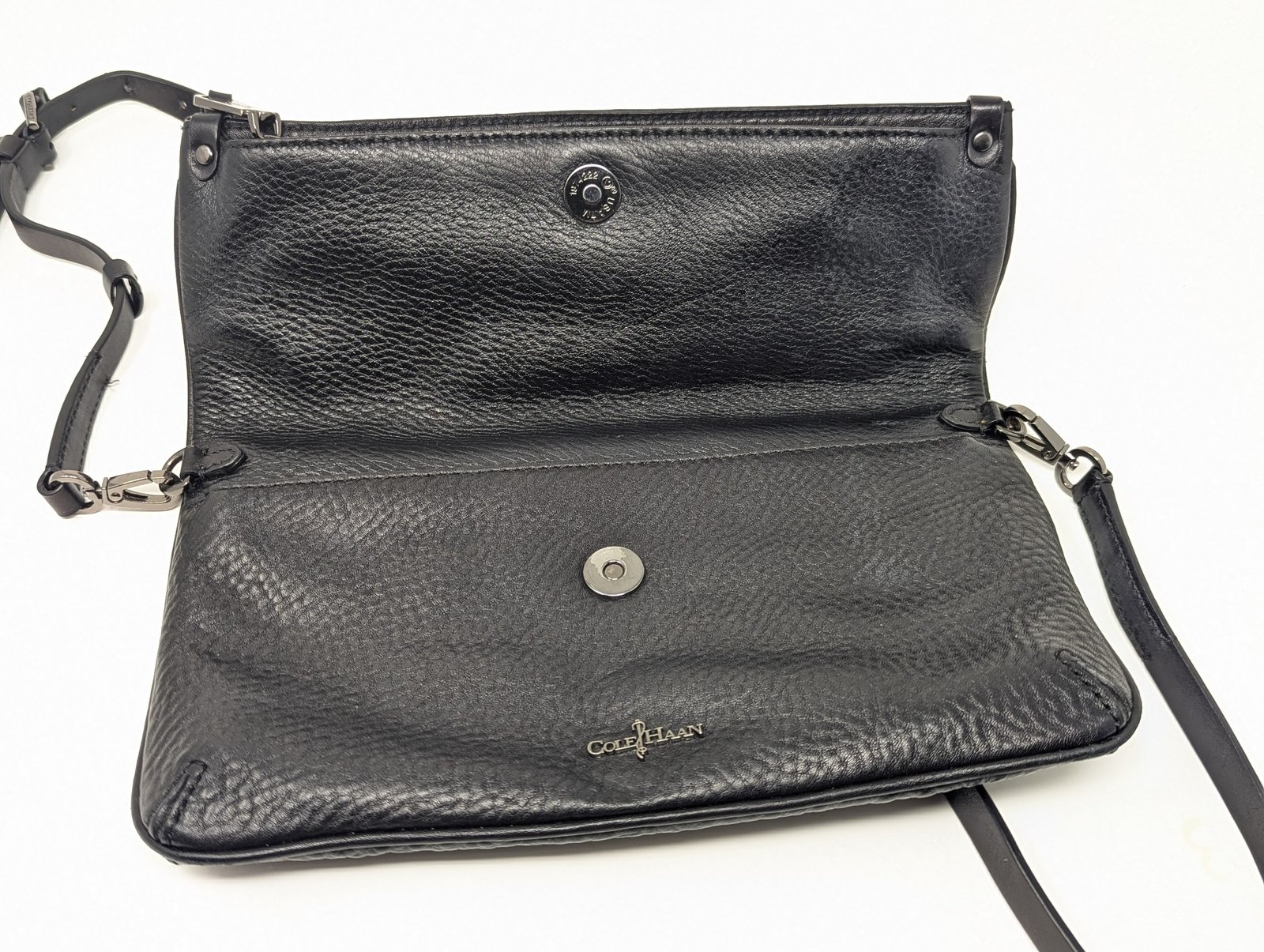 Cole Haan Black Leather Softly Structured Shoulder Cross-Body Bag 5 Cole Haan Black Leather Softly Structured Shoulder Cross-Body Bag - Image 5