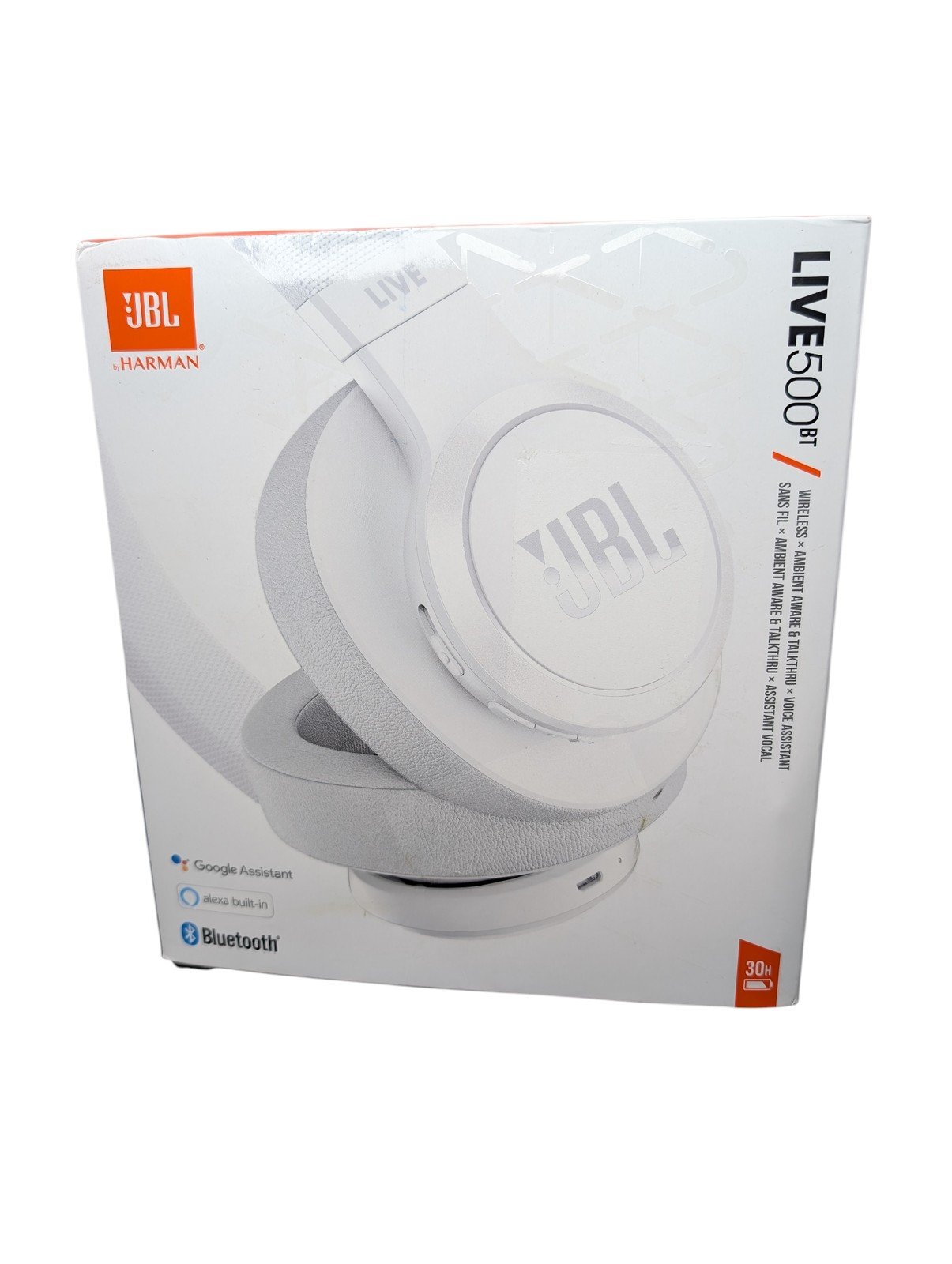 JBL LIVE 500BT - Around-Ear Wireless Headphone - White