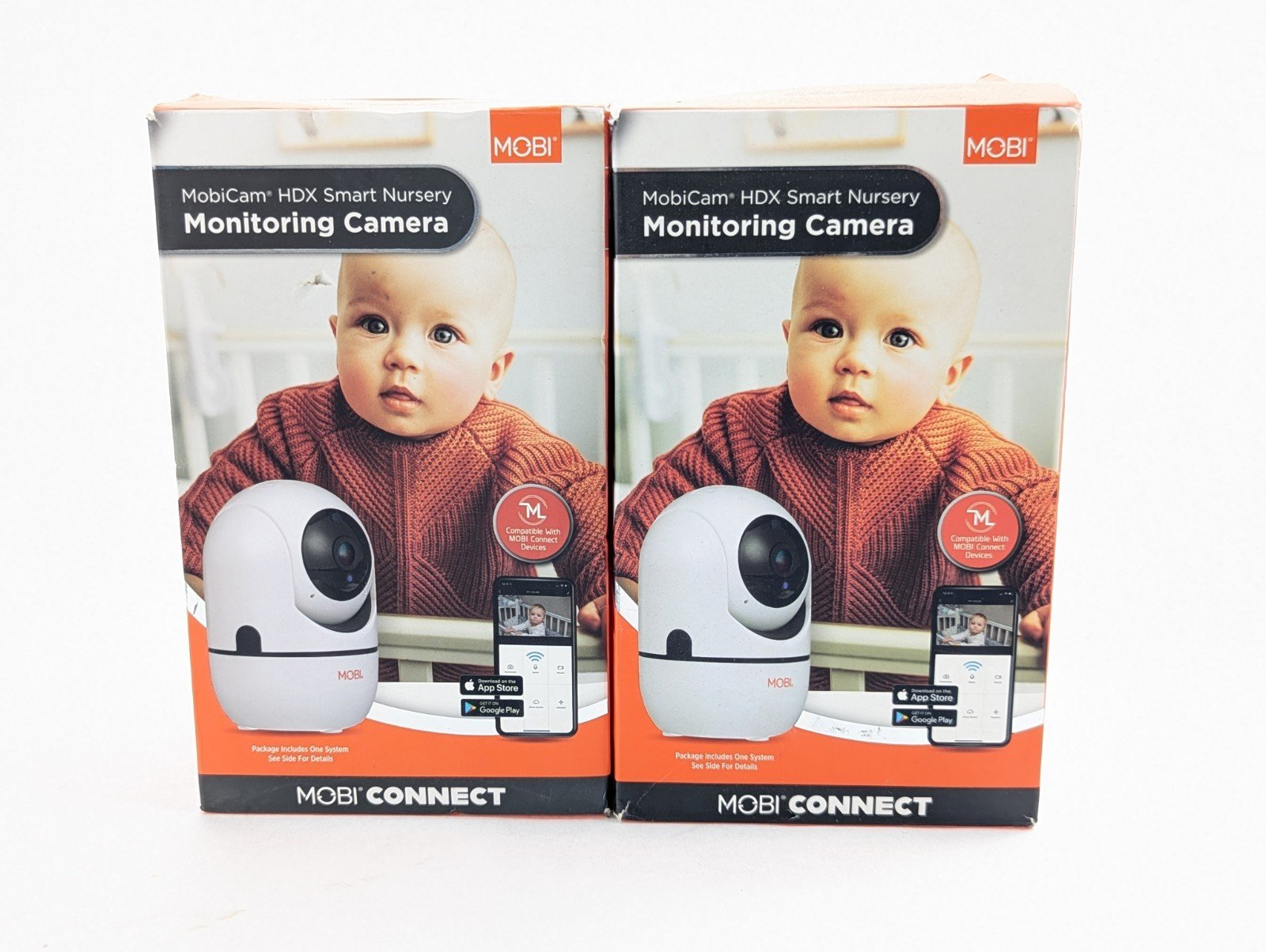PACK OF 2X MOBI MobiCam HDX Smart HD Pan & Tilt Wi-Fi Baby Monitoring Camera 1 PACK OF 2X MOBI MobiCam HDX Smart HD Pan & Tilt Wi-Fi Baby Monitoring Camera
