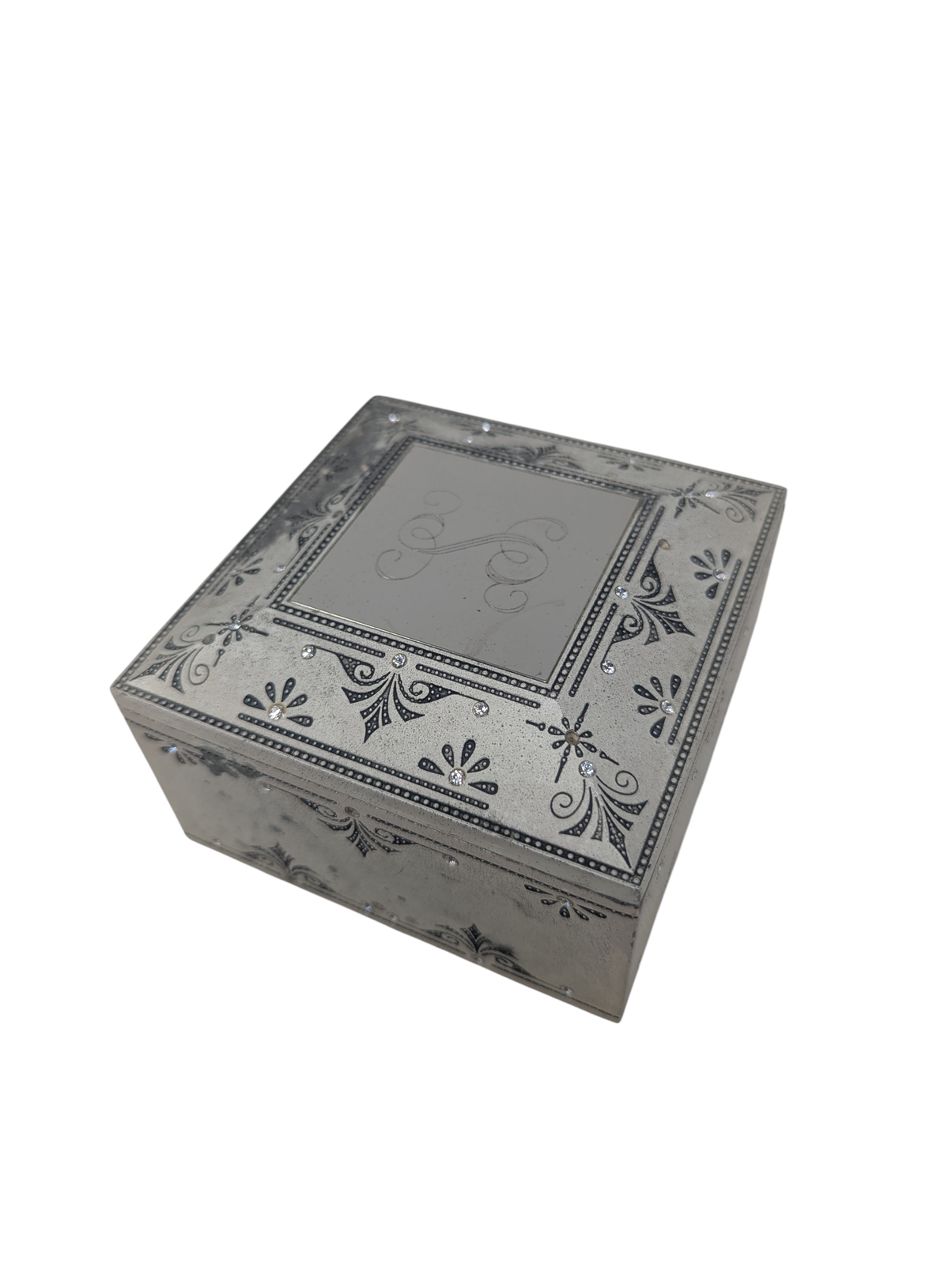 Vintage Things Remembered Silver Tone Music Jewelry Box with Swarovski Crystals 5 Vintage Things Remembered Silver Tone Music Jewelry Box with Swarovski Crystals - Image 5