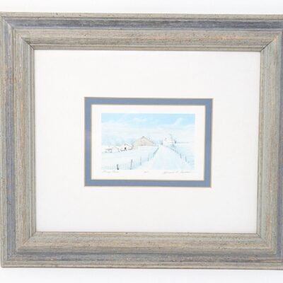 Gualo H. Lubeck Artist Proof Signed Framed Art Prints- Distant Farm & Going Home