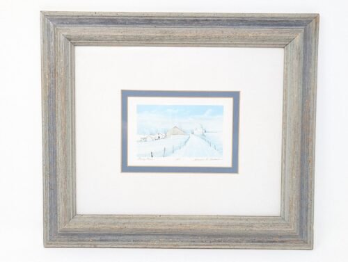 Gualo H. Lubeck Artist Proof Signed Framed Art Prints- Distant Farm & Going Home