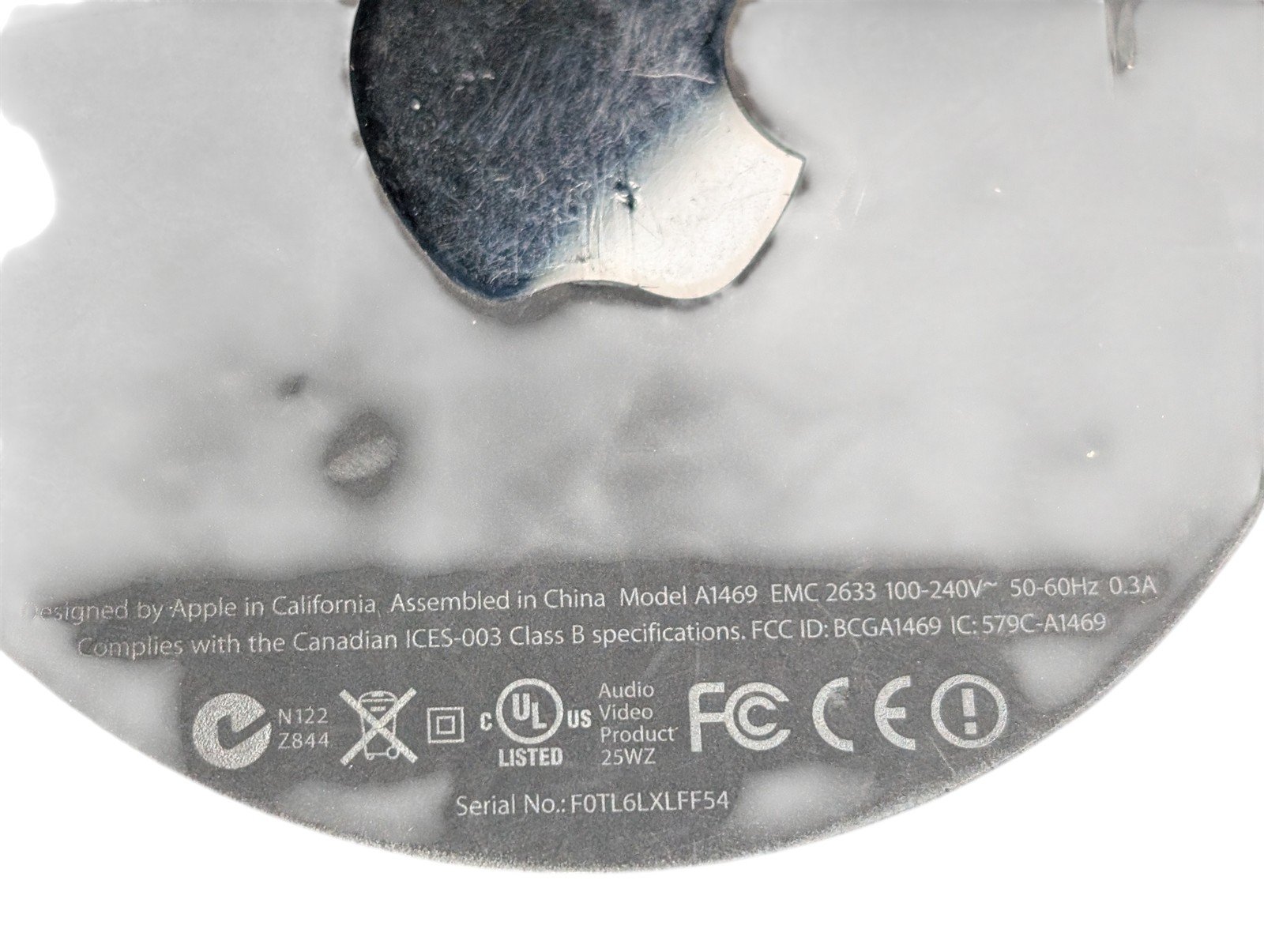 Original Apple TV 1469 (3rd Gen A1469) - APPLE TV & POWER CABLE ONLY - NO REMOTE - Image 3