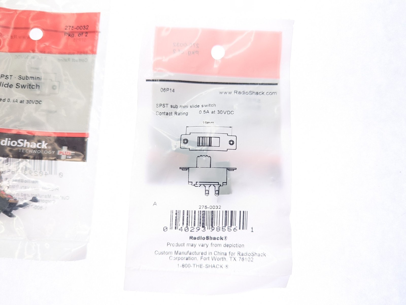 RadioShack 275-0032 SPST Submini Slide Switch - PACK OF 7 3 RadioShack 275-0032 SPST Submini Slide Switch - PACK OF 7 - Image 3