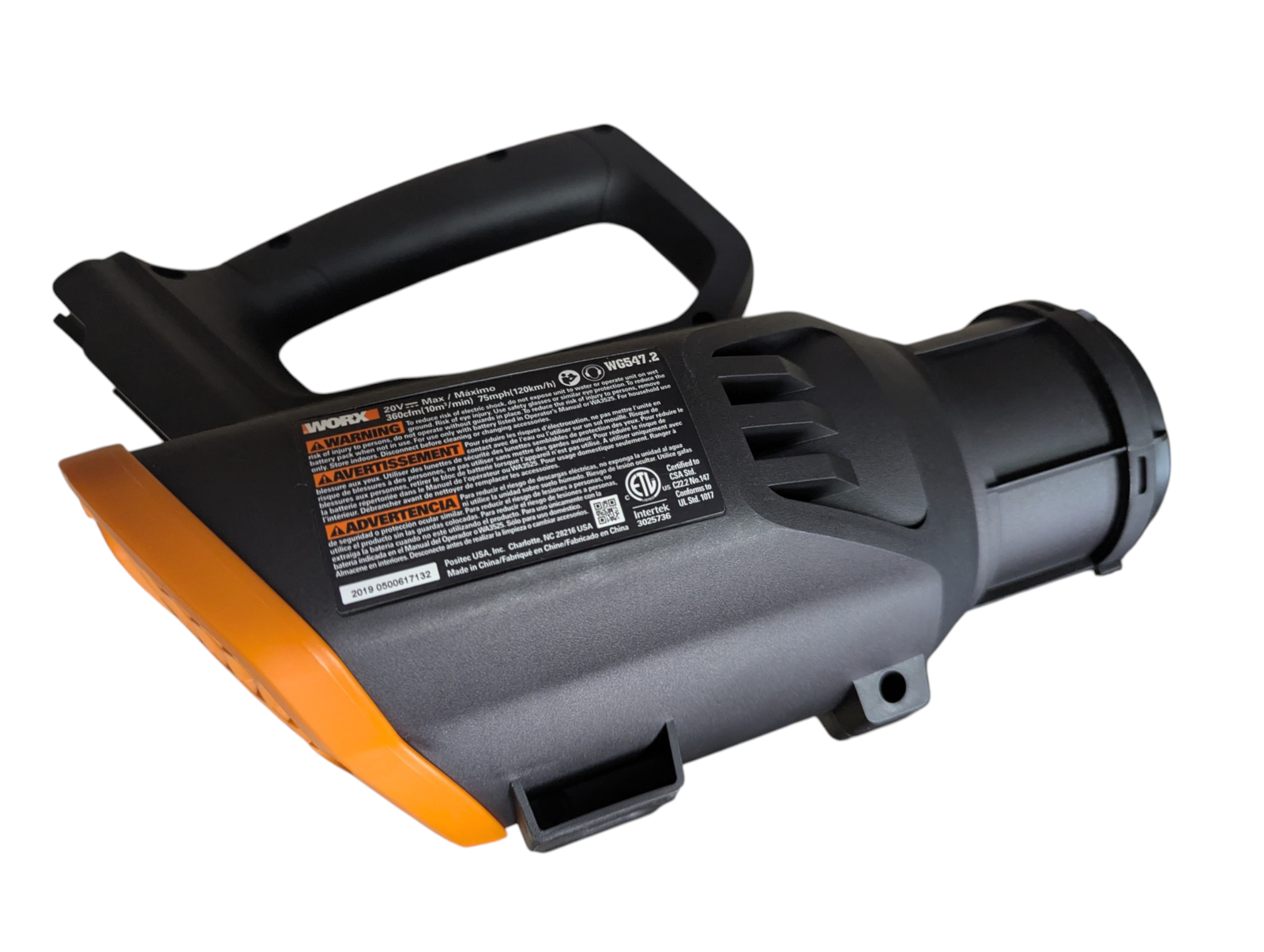 WORX PowerShare 20V Turbine Leaf Blower WG547.2 w/ Battery & Charger NOB - Image 3