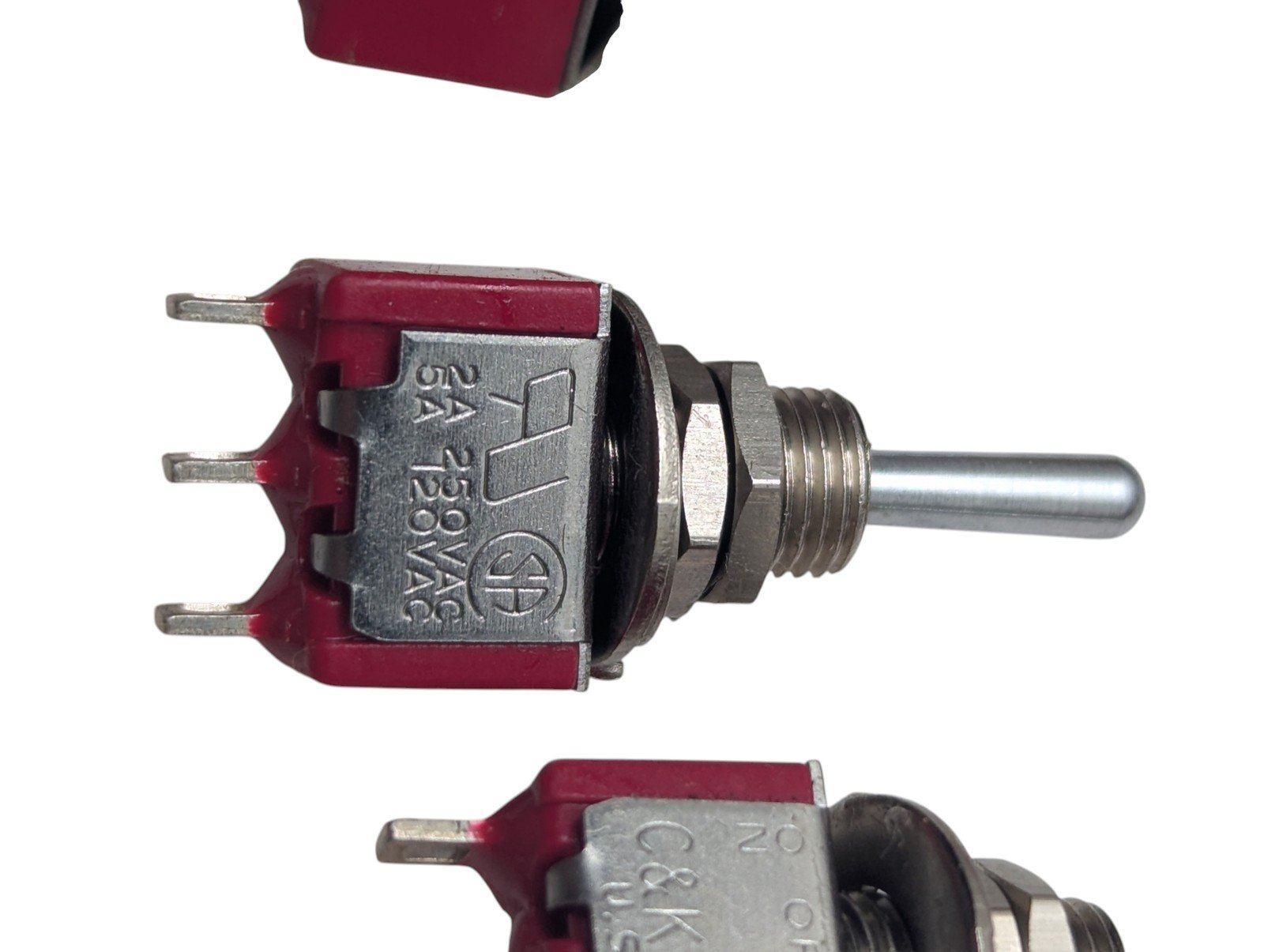 25x C&K U15 Toggle Switch SPDT ON-OFF-ON 3 Position 3 Pin 2A 250V 5A 120V USA - Image 3