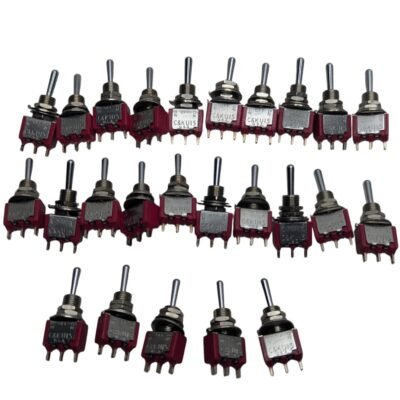 25x C&K U15 Toggle Switch SPDT ON-OFF-ON 3 Position 3 Pin 2A 250V 5A 120V USA