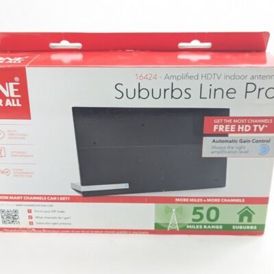Suburbs Line Pro Amplified Indoor Flat HDTV Antenna with Automatic Gain Control