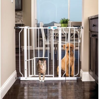 Aspca Extra Wode Pet Gate With Small Pet Door