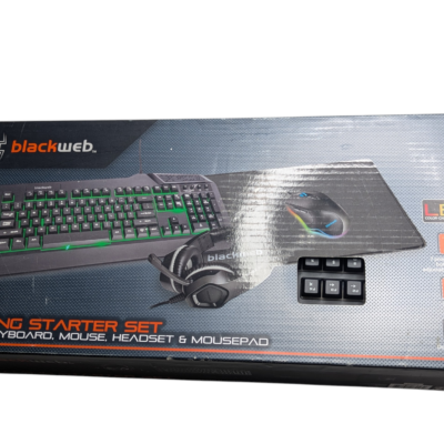 Open Box Central: Discounted Electronics 39 Blackweb Gaming Starter Set Keyboard Mouse Headset LED USB BWA19H0004 Open Box