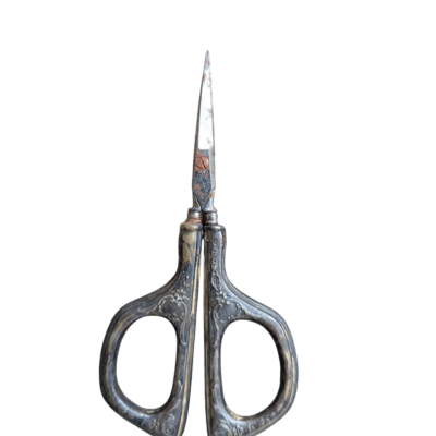 J.A. Henckels Twin Works Germany Antique Sterling Scissors Shears Floral Design